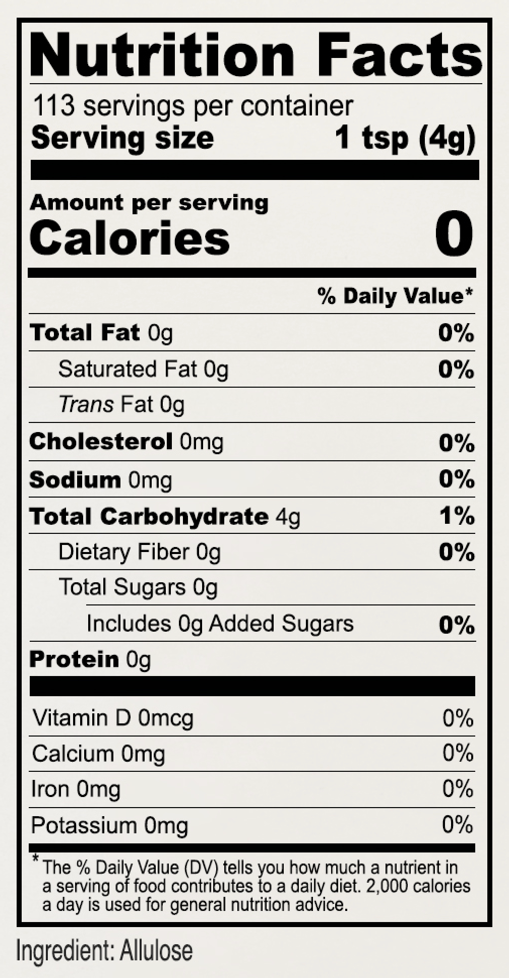 Allulose Sweetener