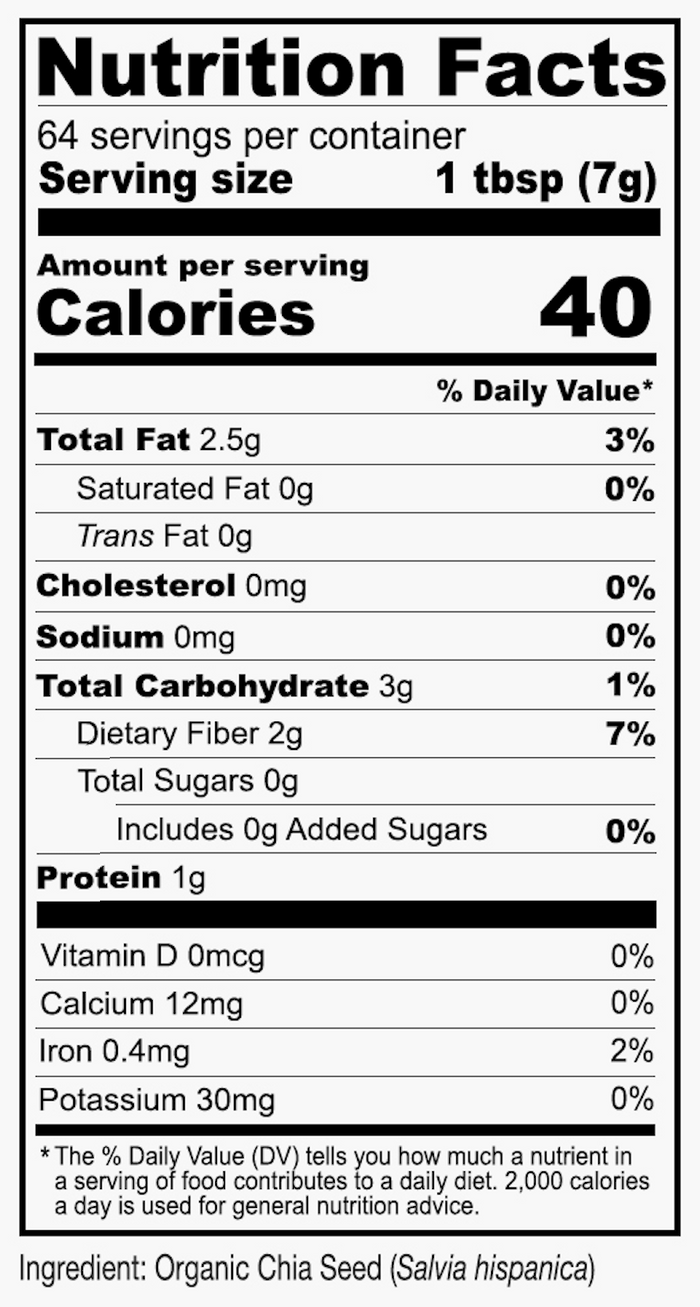 Organic Ground Chia Seeds