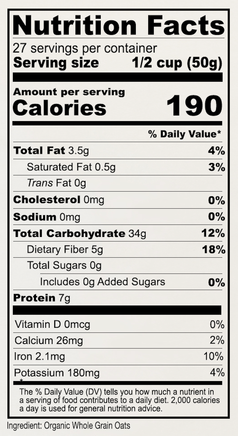 Organic Old Fashioned Rolled Oats