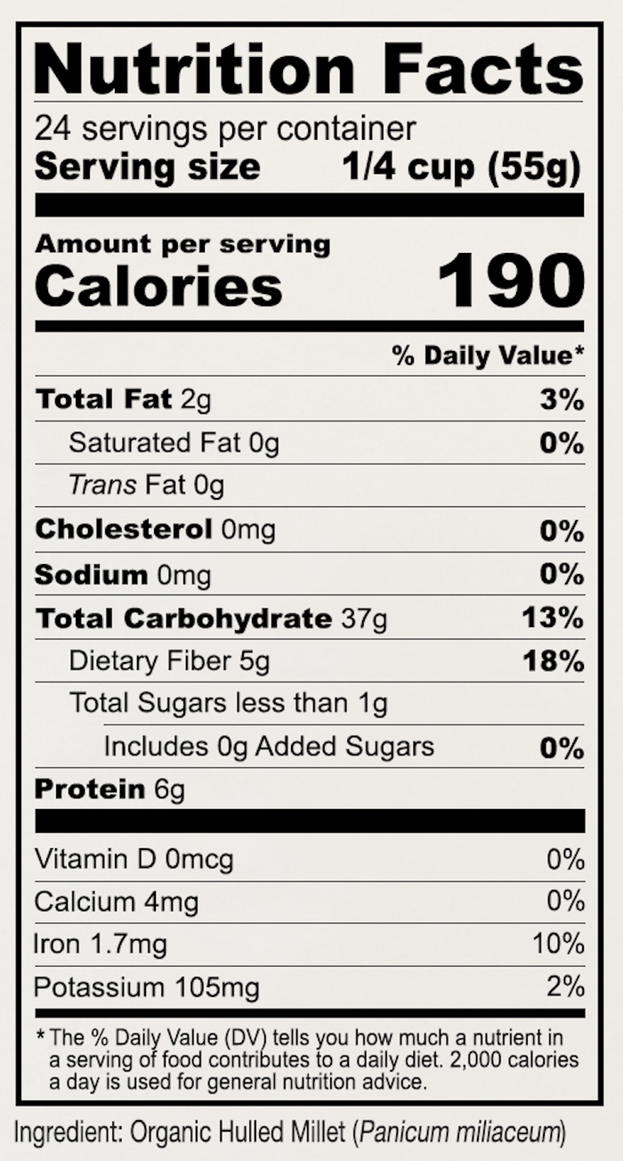 Organic Hulled Millet