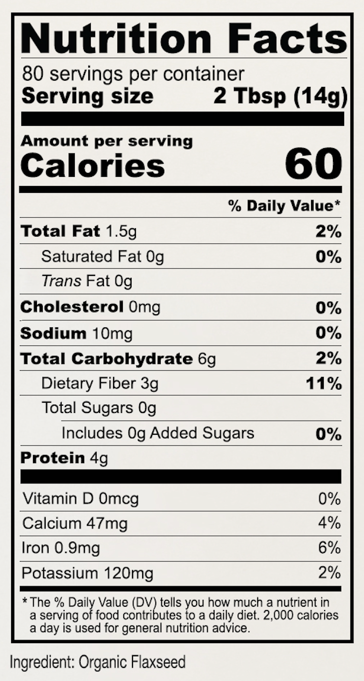 Organic Brown Flaxseed Meal