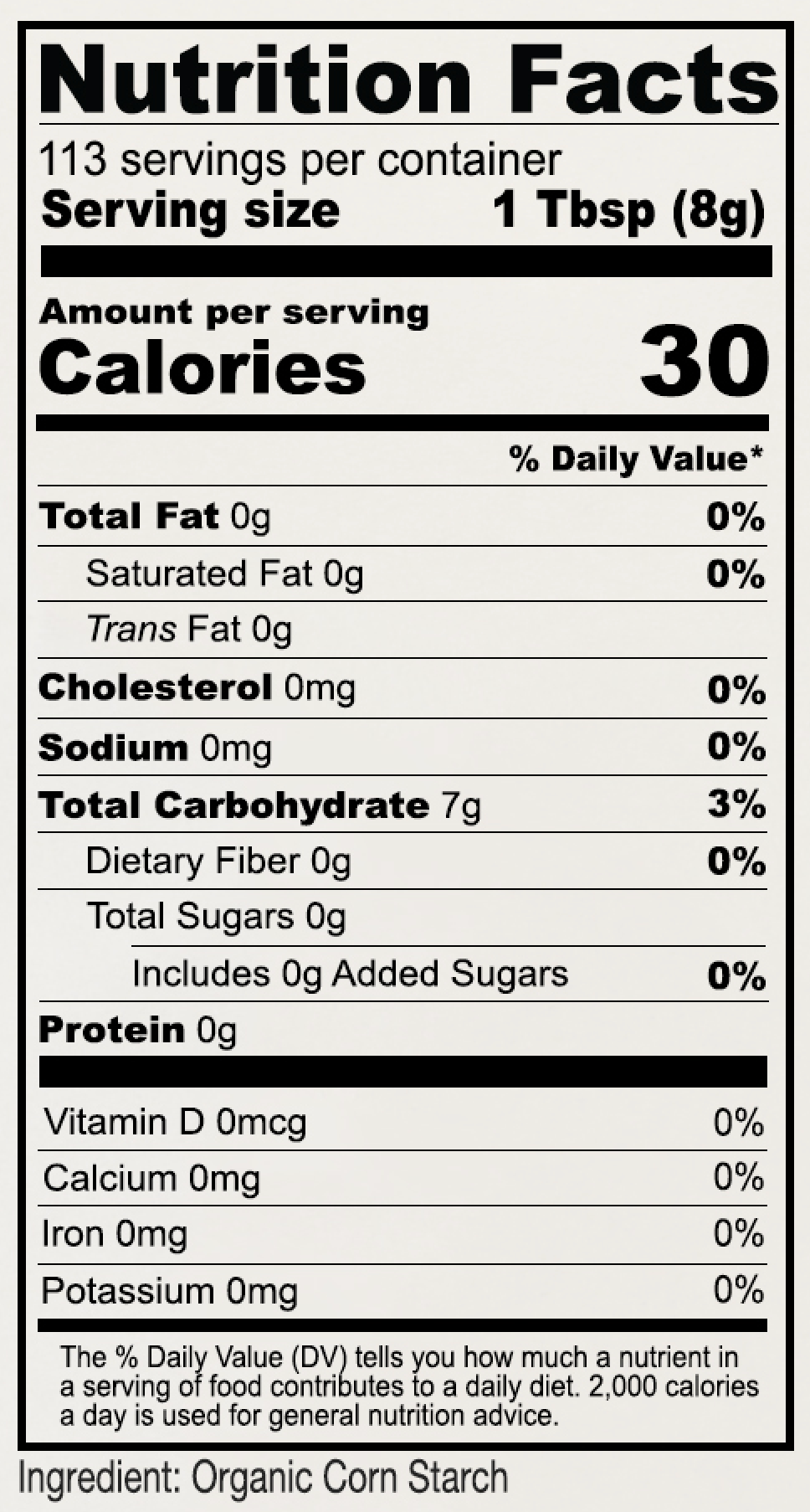 Organic Corn Starch