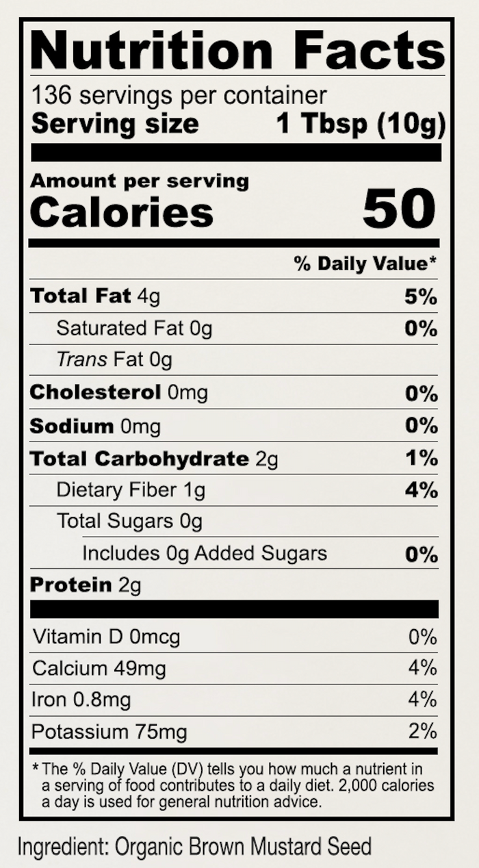 Organic Brown Mustard Seeds