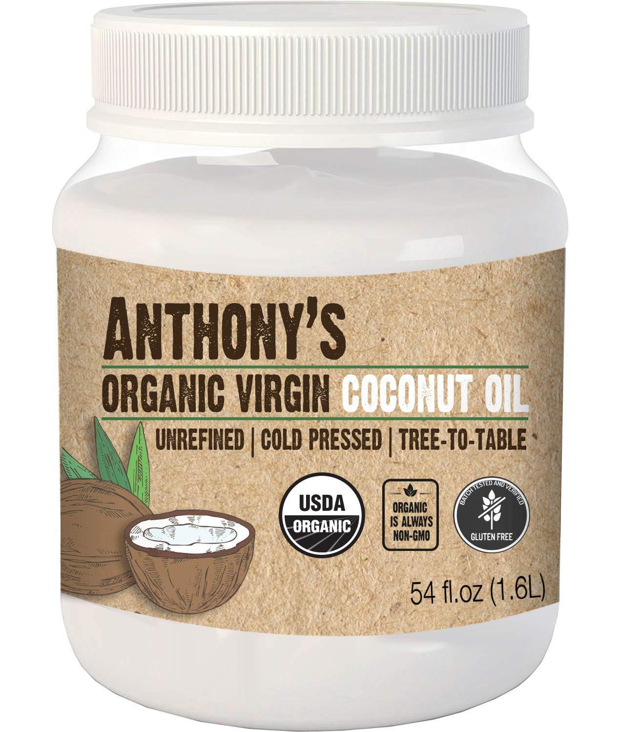 Organic Virgin Coconut Oil (54oz.): Unrefined & Cold Pressed