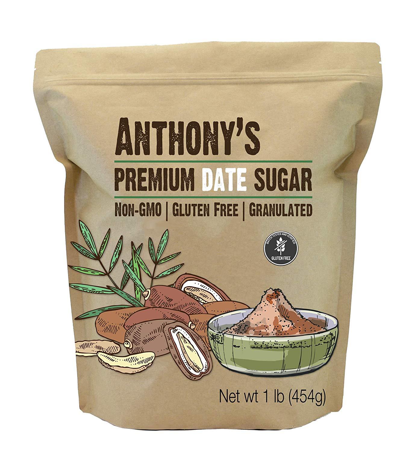 Premium Date Sugar: Batch Tested Gluten Free, Non-GMO, Vegan