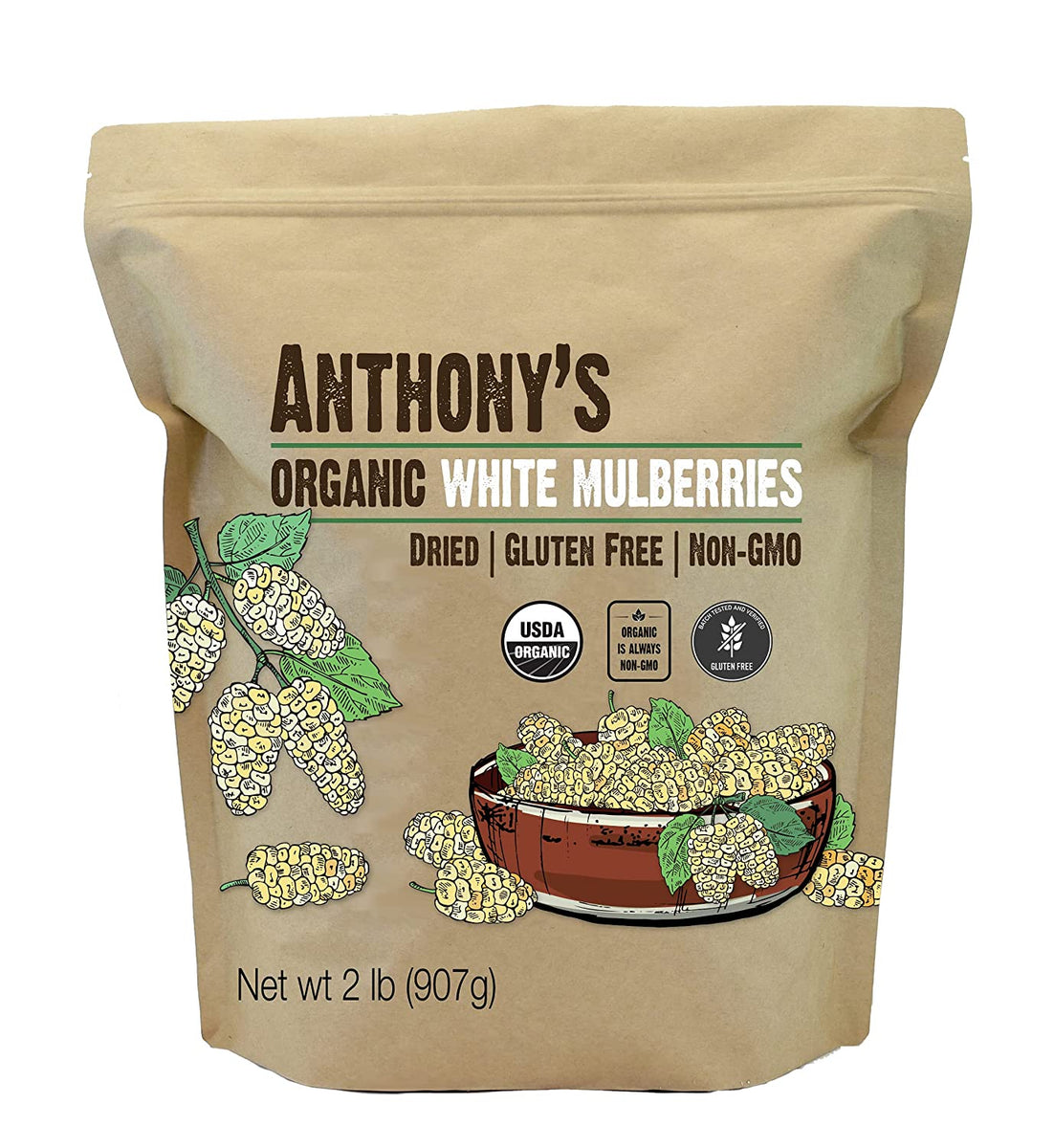 Organic White Mulberries – Anthonys Goods