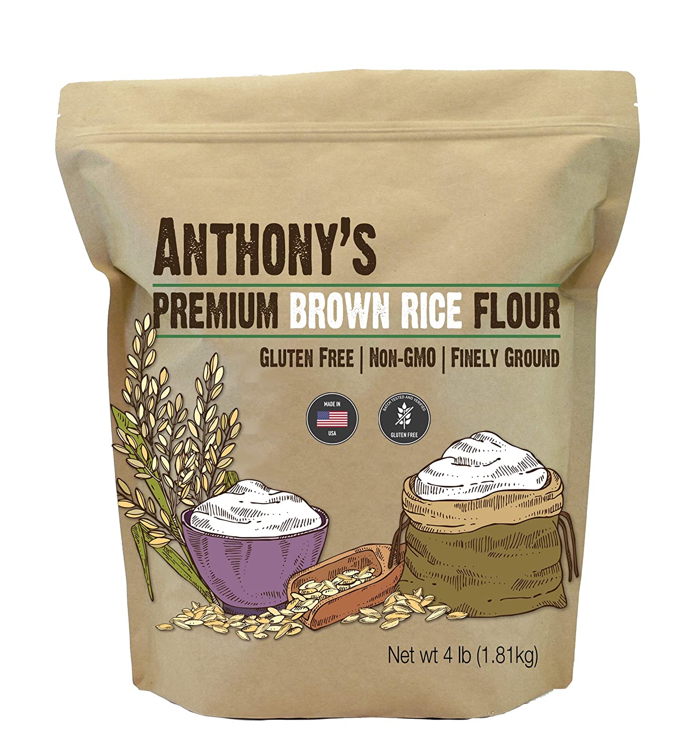 Brown Rice Flour: Batch Tested & Verified Gluten-Free