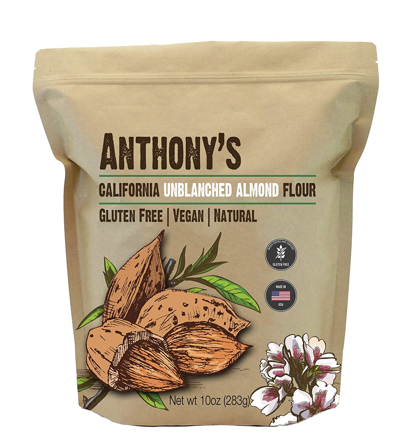 Unblanched Almond Meal/Flour: Batch Tested & Verified Gluten-Free