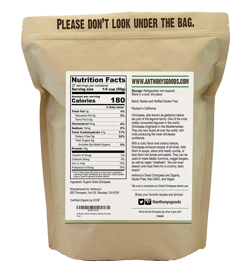 Organic Dried Chickpeas