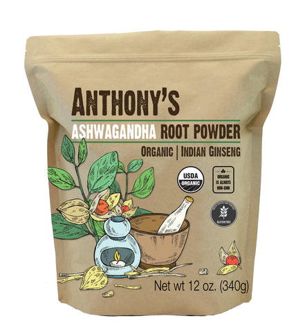 Ashwagandha Root Powder: USDA Organic & Batch Tested Gluten Free