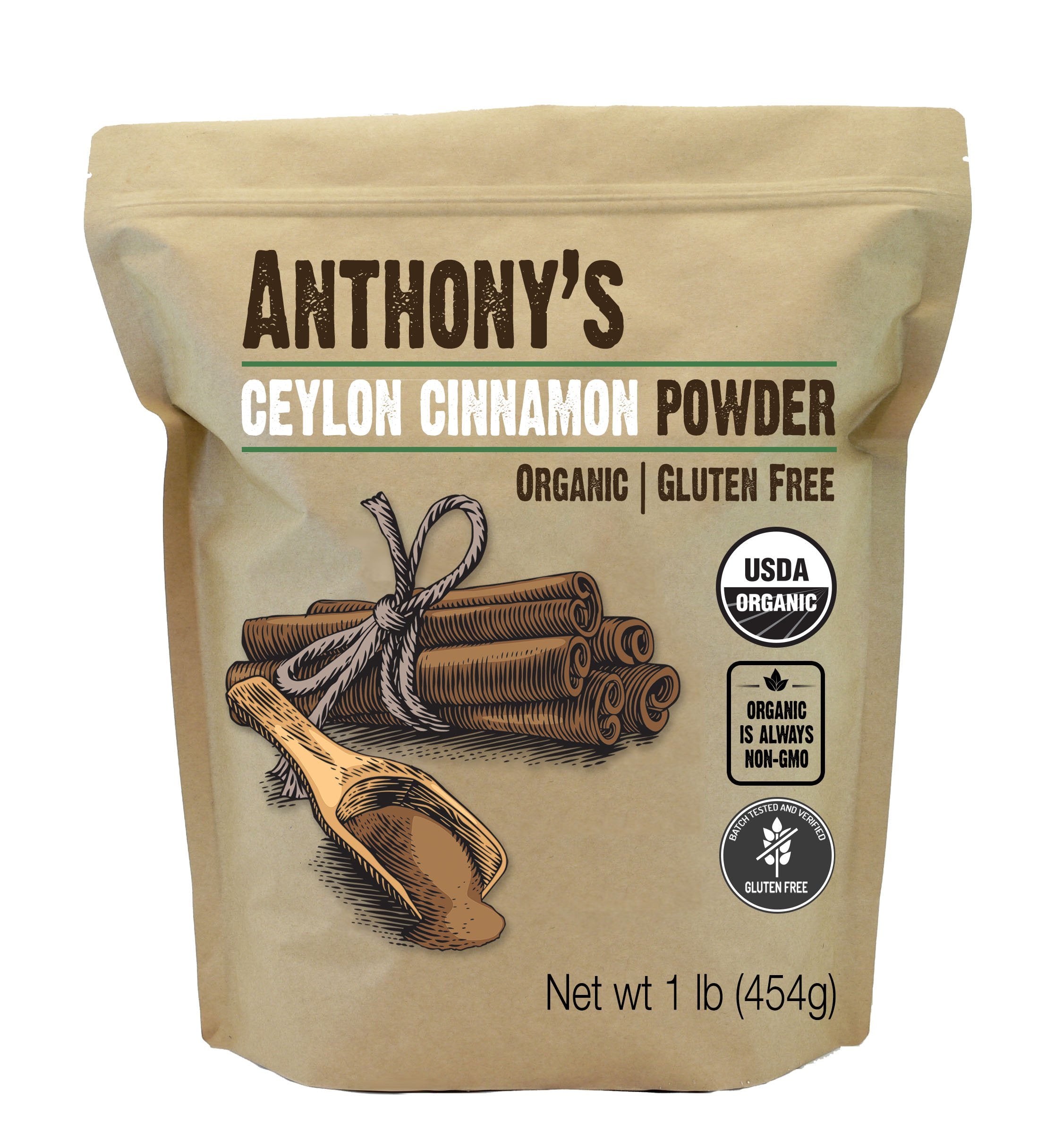 Ceylon Cinnamon Powder: USDA Organic & Batch Tested Gluten Free – Anthonys  Goods