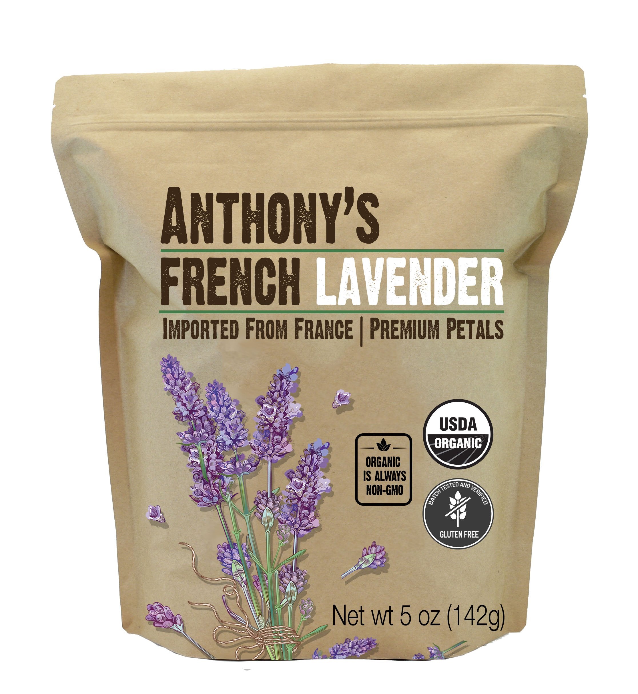 where to buy organic lavender plants Anthony's Organic French Lavender Petals, 5oz, Extra Grade, Dried, Gluten Free & Non GMO