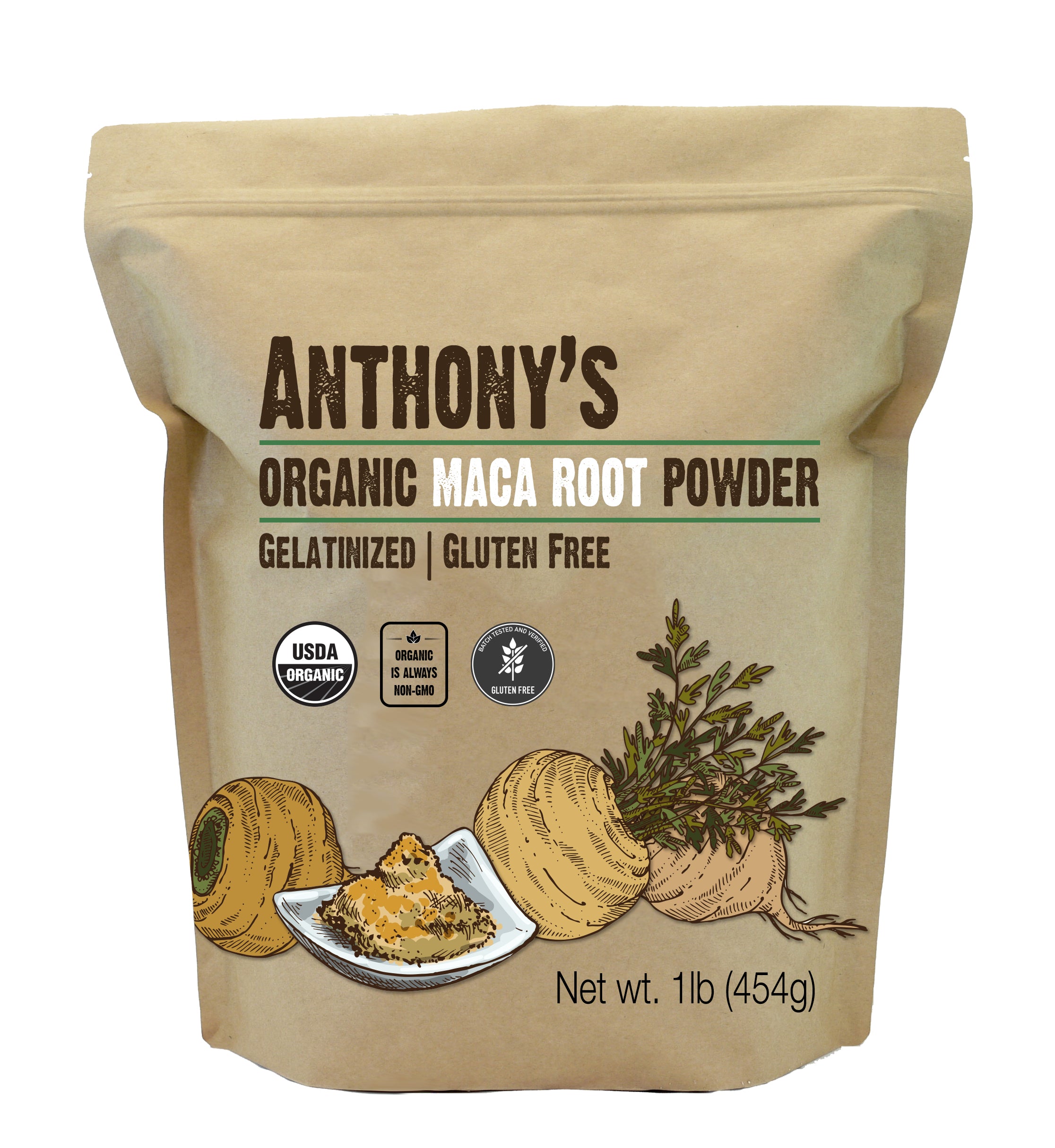Organic Maca Root Powder: Gelatinized & Certified Gluten-Free