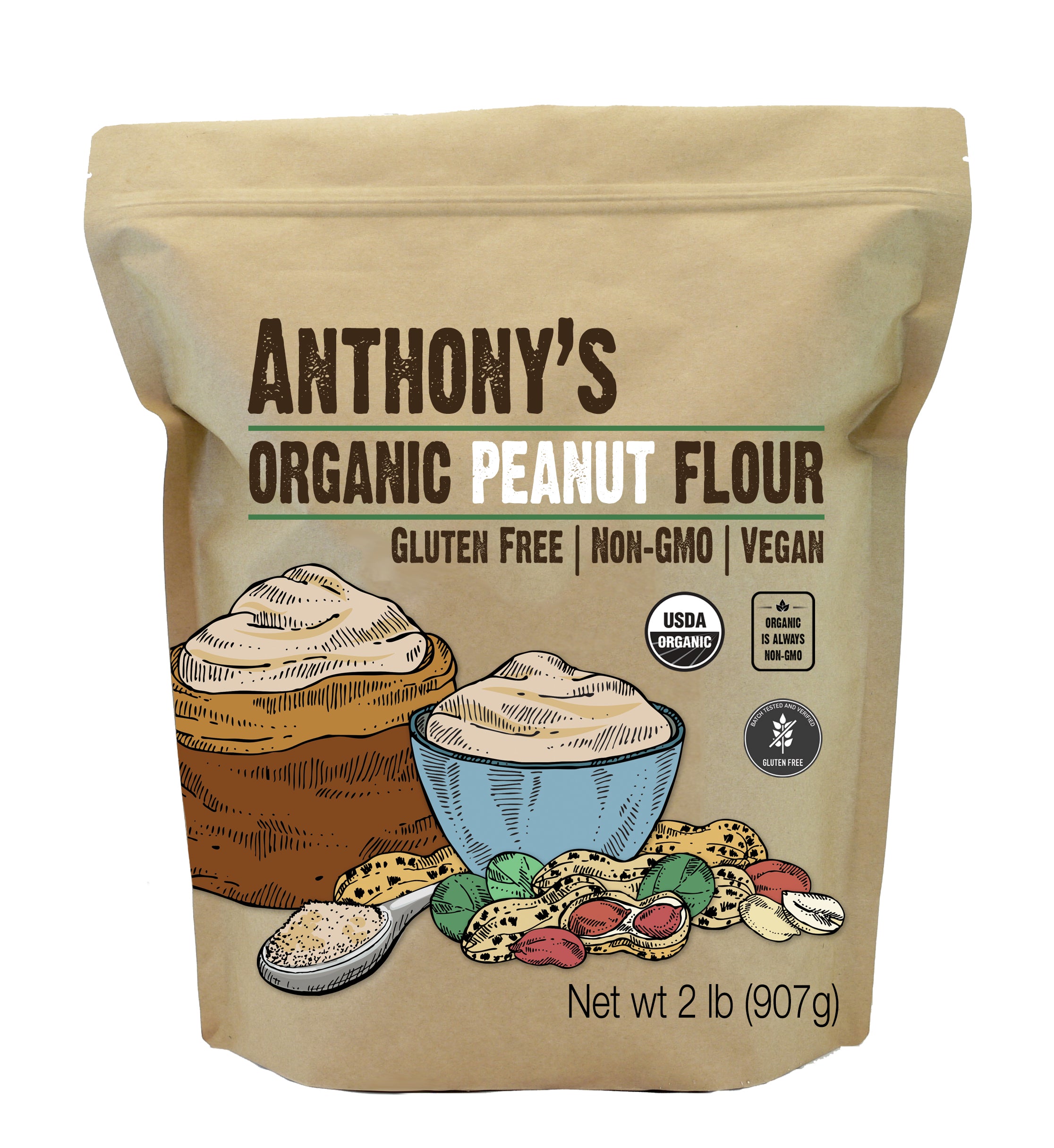 Organic Peanut Flour: Gluten-Free & Non-GMO