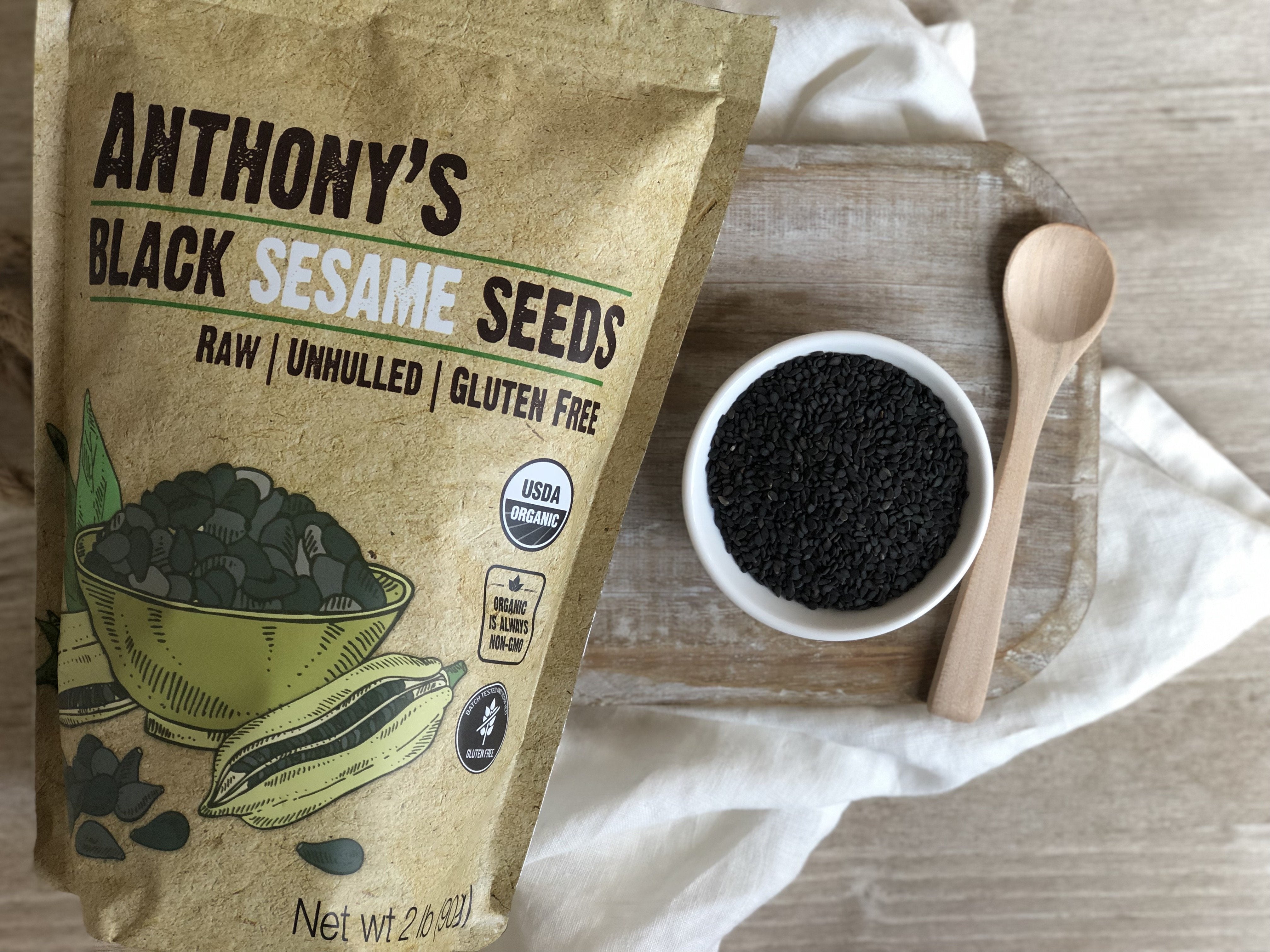 Black Sesame Seeds: USDA Organic & Batch Tested Gluten Free, Raw, Unhulled