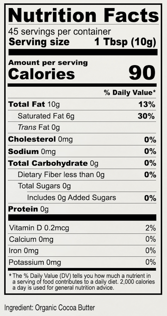Organic Cocoa Butter Chunks