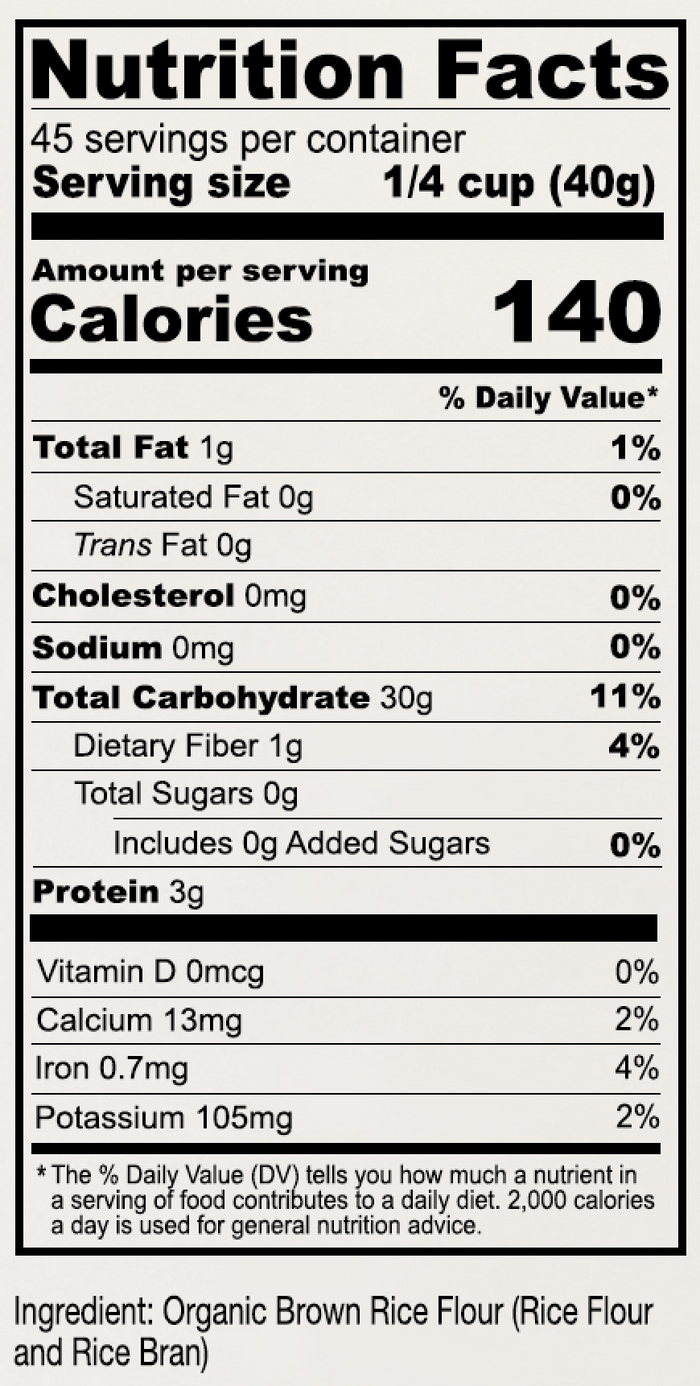 Organic Brown Rice Flour