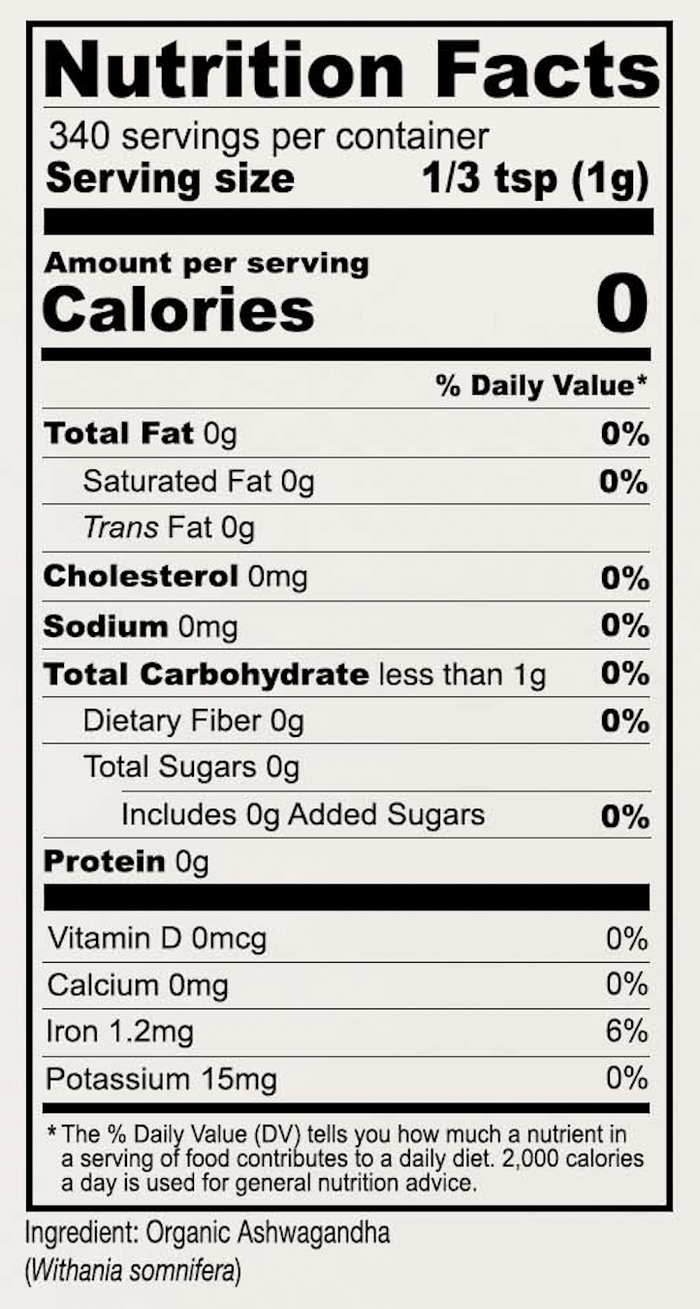 Organic Ashwagandha Root Powder