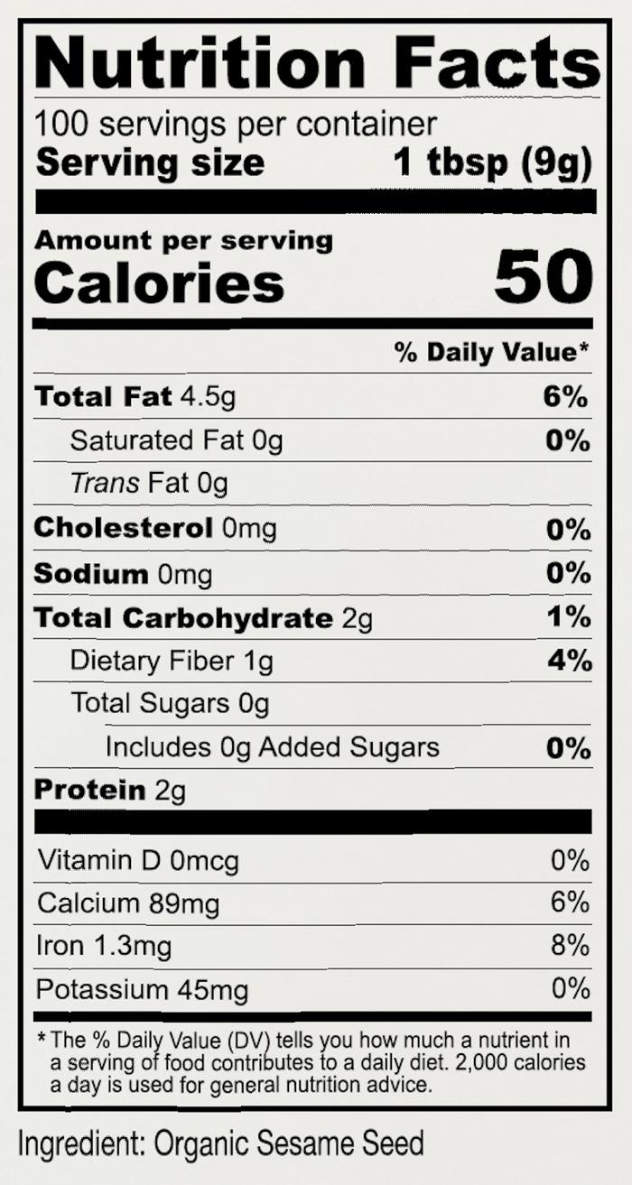 Organic Unhulled Sesame Seeds