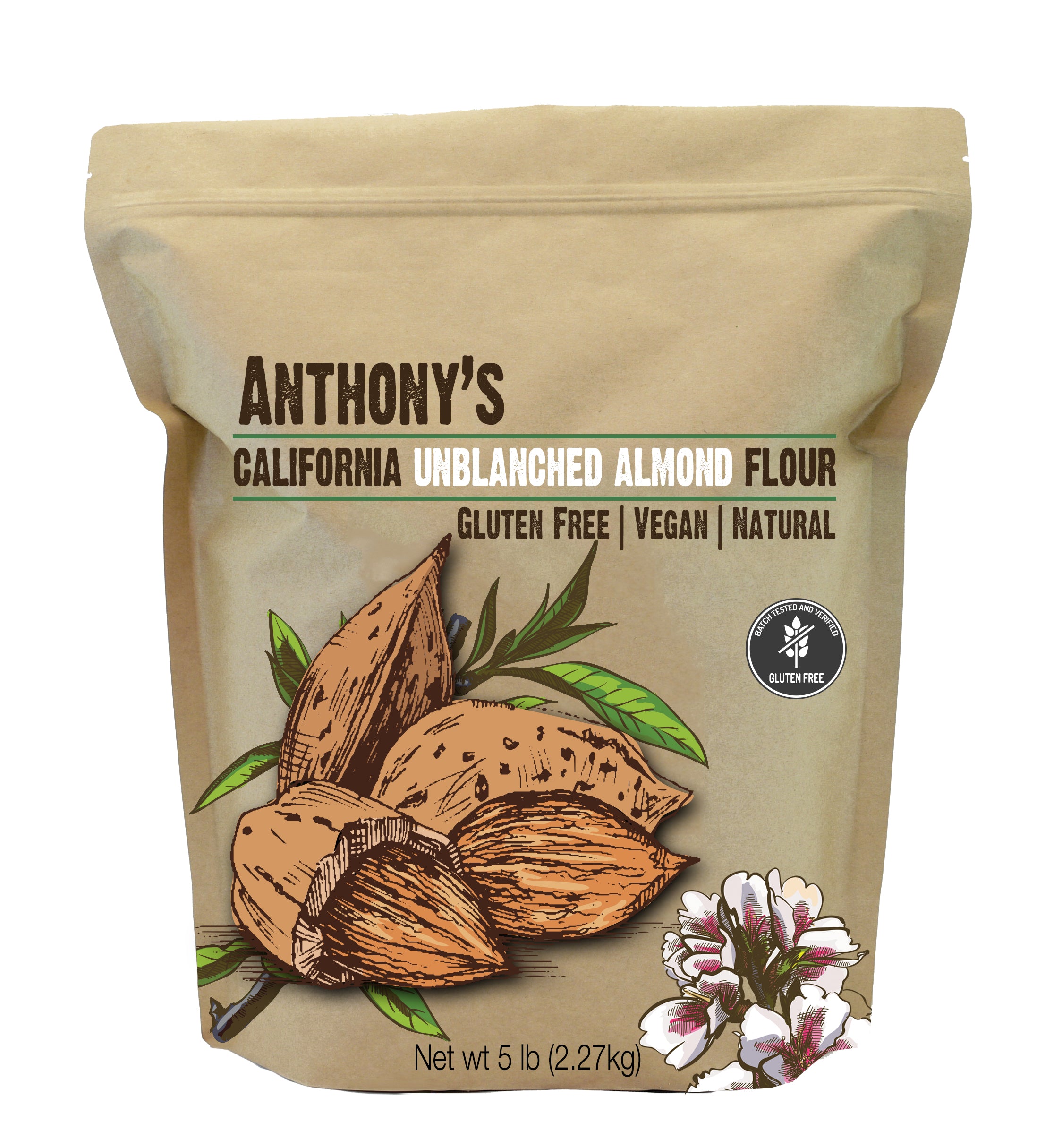 Unblanched Almond Meal/Flour: Batch Tested & Verified Gluten-Free
