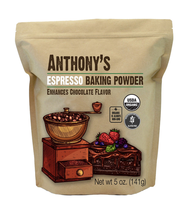 Espresso Baking Powder: USDA Organic & Batch Tested Gluten Free